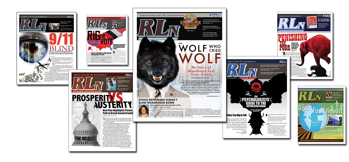 Editorial design work collage
