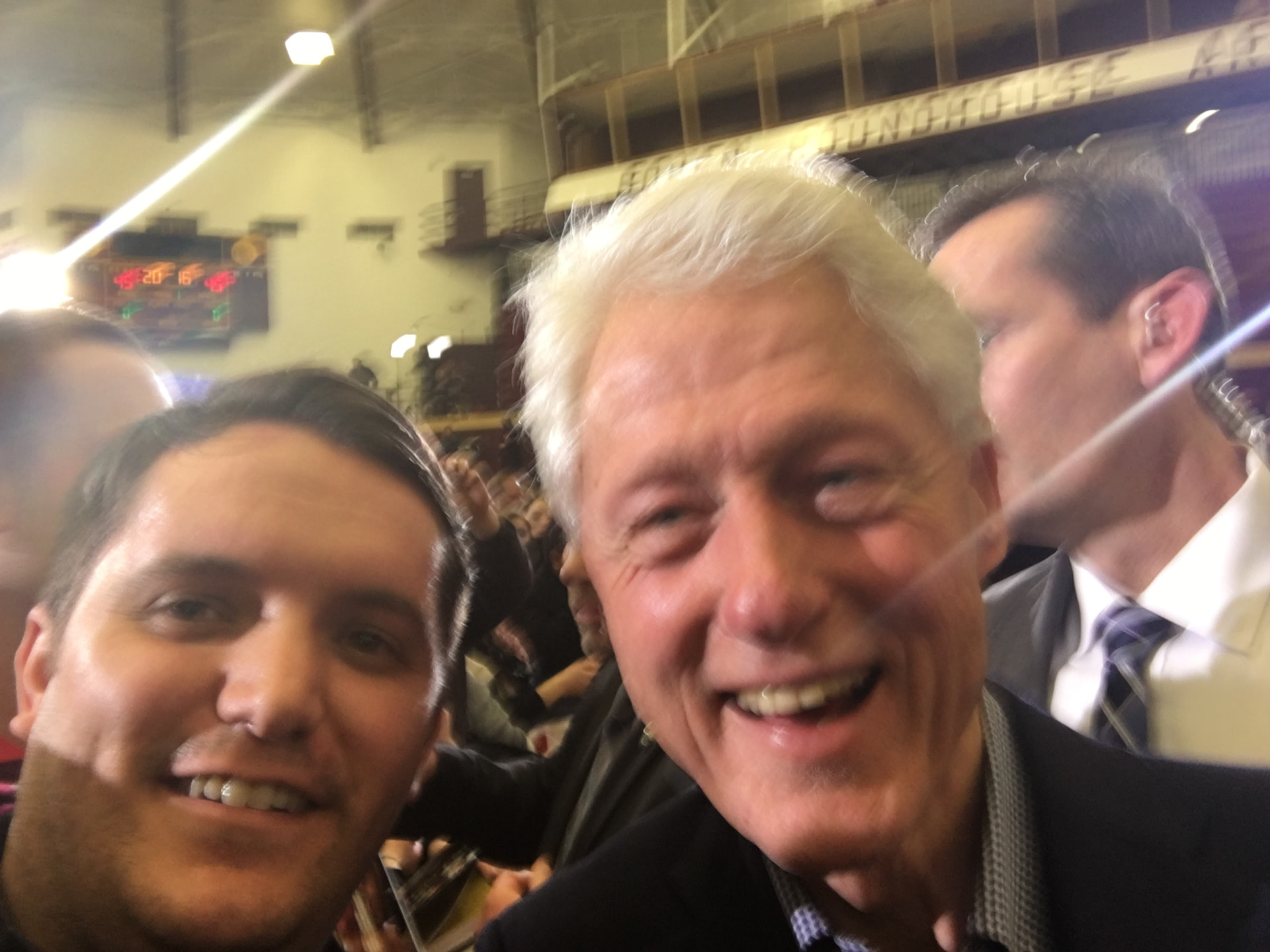 Matt Highland (Otis, Iowa; Iowa HHS) and President Bill Clinton