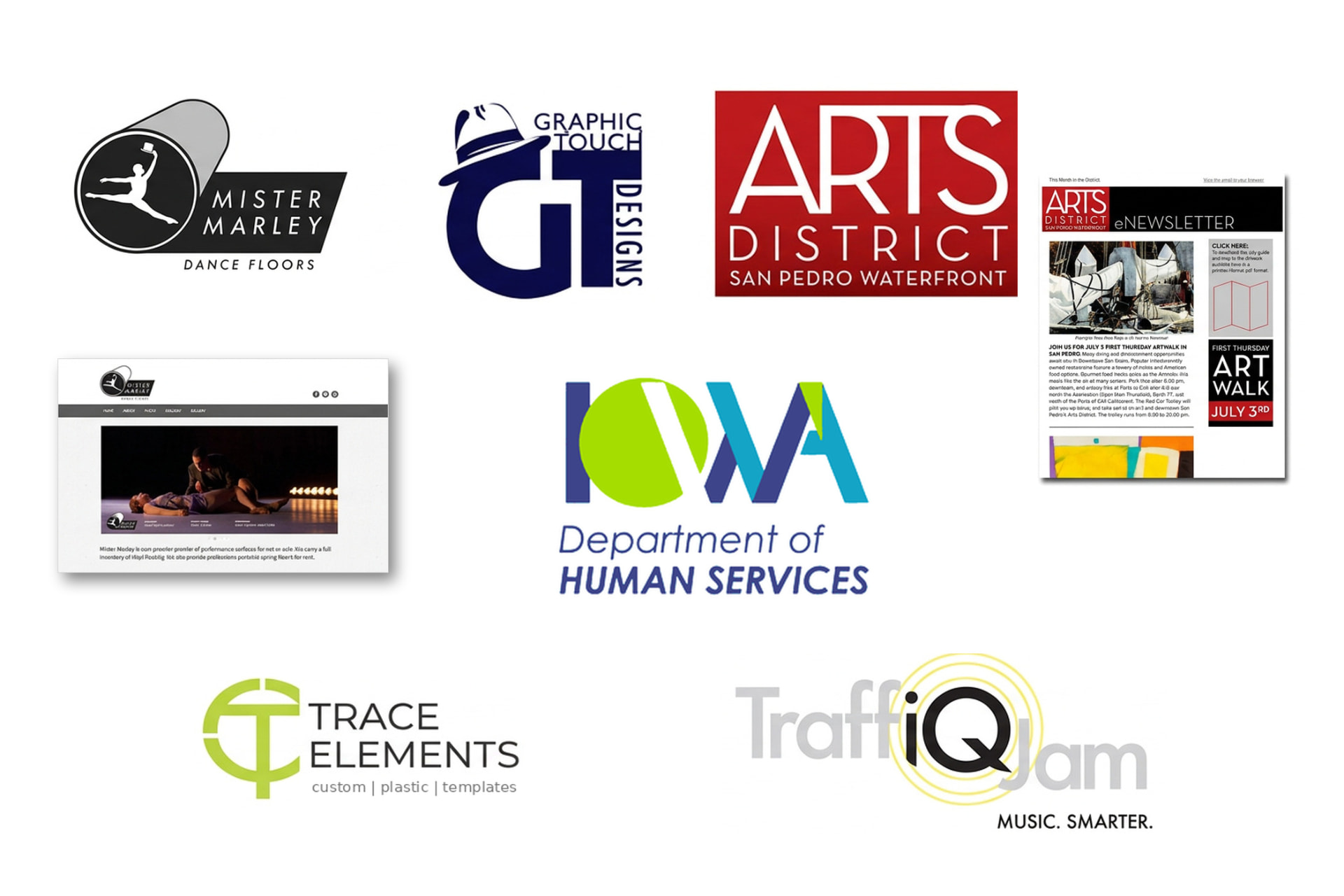 Branding identity work collage