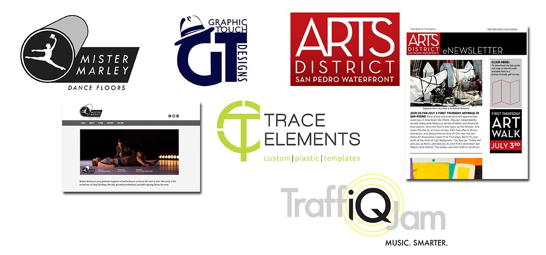 Branding identity work collage