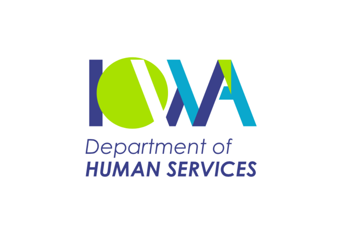 Iowa Department of Human Services stacked logo identity