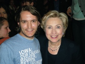 Matt Highland and Hillary Clinton